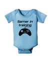 Gamer In Training BnW Baby Romper Bodysuit-Baby Romper-TooLoud-LightBlue-06-Months-Davson Sales