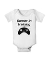 Gamer In Training BnW Baby Romper Bodysuit-Baby Romper-TooLoud-White-06-Months-Davson Sales