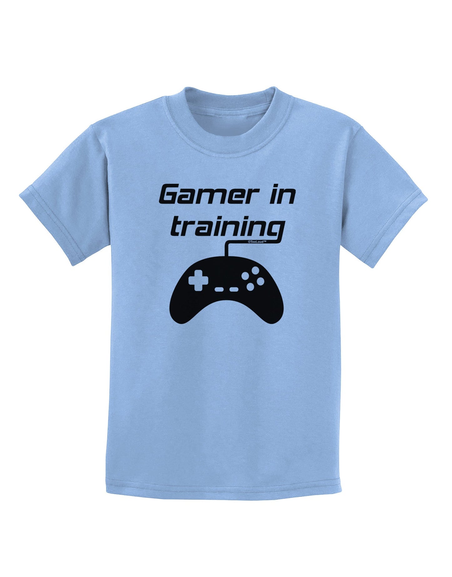 Gamer In Training BnW Childrens T-Shirt-Childrens T-Shirt-TooLoud-Light-Blue-X-Small-Davson Sales