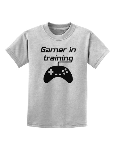 Gamer In Training BnW Childrens T-Shirt-Childrens T-Shirt-TooLoud-AshGray-X-Small-Davson Sales