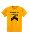 Gamer In Training BnW Childrens T-Shirt-Childrens T-Shirt-TooLoud-Gold-X-Small-Davson Sales