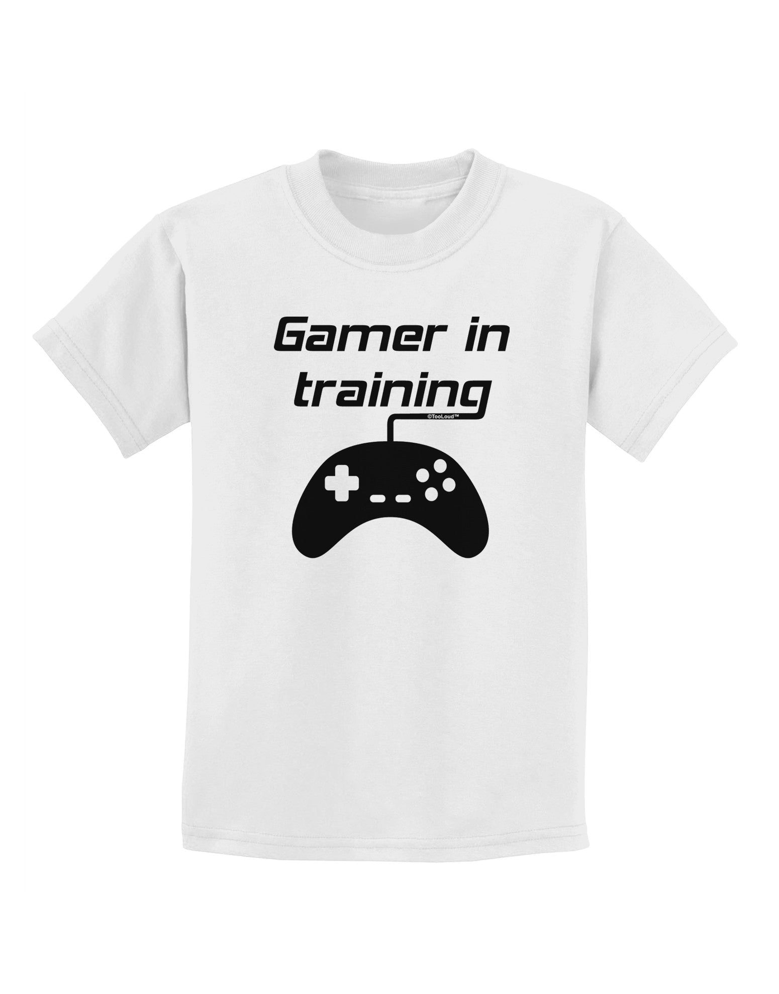 Gamer In Training BnW Childrens T-Shirt-Childrens T-Shirt-TooLoud-White-X-Small-Davson Sales