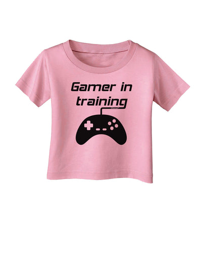 Gamer In Training BnW Infant T-Shirt-Infant T-Shirt-TooLoud-Candy-Pink-06-Months-Davson Sales