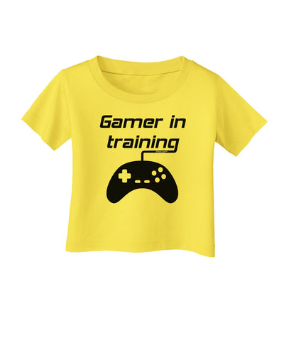 Gamer In Training BnW Infant T-Shirt-Infant T-Shirt-TooLoud-Yellow-06-Months-Davson Sales