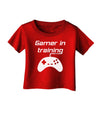 Gamer In Training BnW Infant T-Shirt Dark-Infant T-Shirt-TooLoud-Red-06-Months-Davson Sales