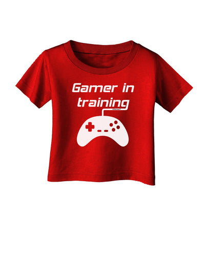 Gamer In Training BnW Infant T-Shirt Dark-Infant T-Shirt-TooLoud-Red-06-Months-Davson Sales