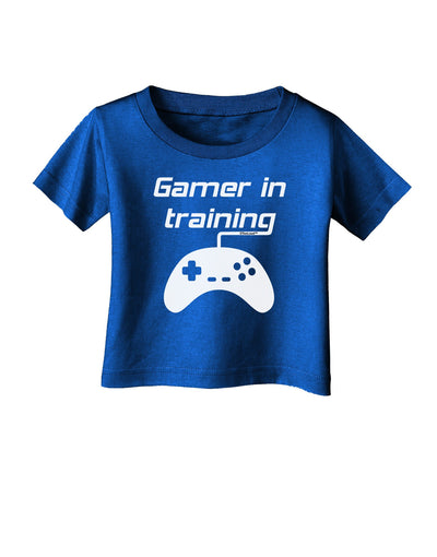 Gamer In Training BnW Infant T-Shirt Dark-Infant T-Shirt-TooLoud-Royal-Blue-06-Months-Davson Sales