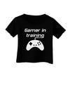 Gamer In Training BnW Infant T-Shirt Dark-Infant T-Shirt-TooLoud-Black-06-Months-Davson Sales