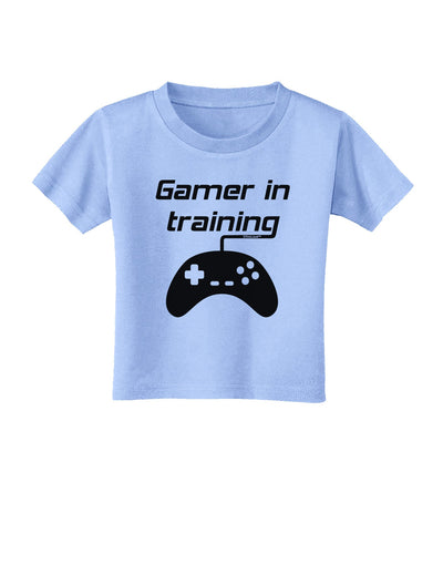 Gamer In Training BnW Toddler T-Shirt-Toddler T-Shirt-TooLoud-Aquatic-Blue-2T-Davson Sales