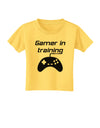 Gamer In Training BnW Toddler T-Shirt-Toddler T-Shirt-TooLoud-Yellow-2T-Davson Sales