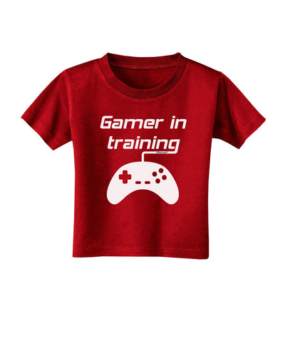 Gamer In Training BnW Toddler T-Shirt Dark-Toddler T-Shirt-TooLoud-Red-2T-Davson Sales