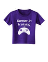 Gamer In Training BnW Toddler T-Shirt Dark-Toddler T-Shirt-TooLoud-Purple-2T-Davson Sales