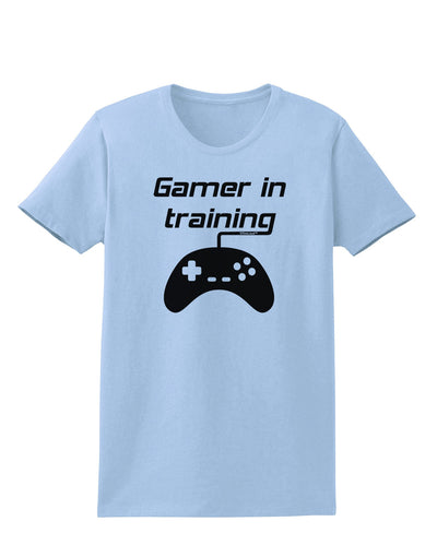 Gamer In Training BnW Womens T-Shirt-Womens T-Shirt-TooLoud-Light-Blue-X-Small-Davson Sales