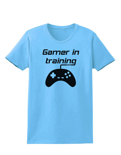 Gamer In Training BnW Womens T-Shirt-Womens T-Shirt-TooLoud-Aquatic-Blue-X-Small-Davson Sales