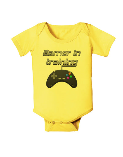 Gamer In Training Color Baby Romper Bodysuit-Baby Romper-TooLoud-Yellow-06-Months-Davson Sales