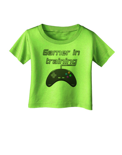 Gamer In Training Color Infant T-Shirt-Infant T-Shirt-TooLoud-Lime-Green-06-Months-Davson Sales