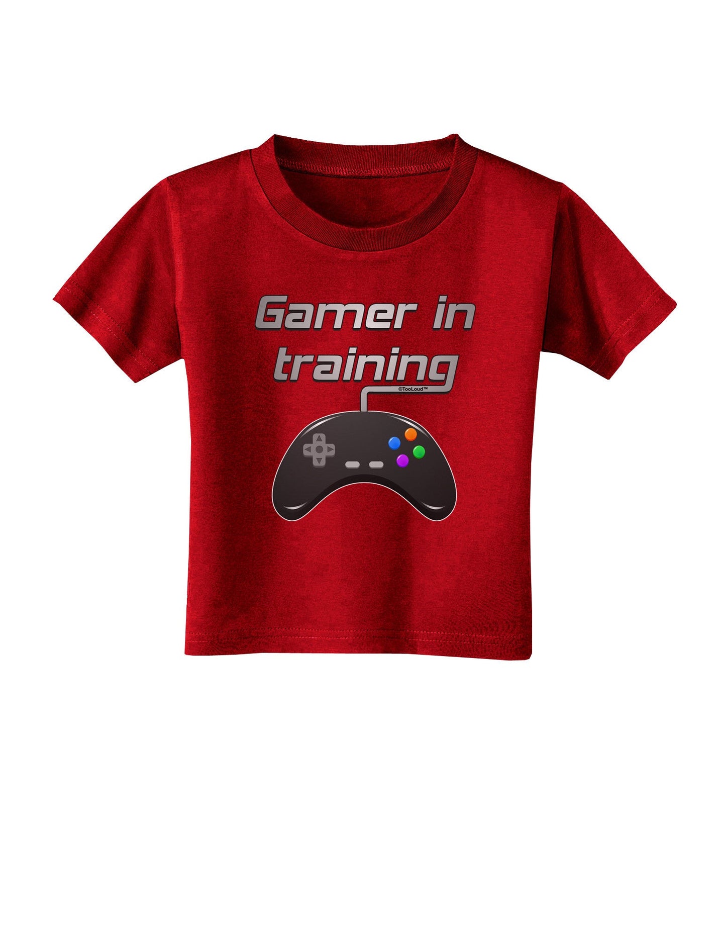 Gamer In Training Color Toddler T-Shirt Dark-Toddler T-Shirt-TooLoud-Red-2T-Davson Sales
