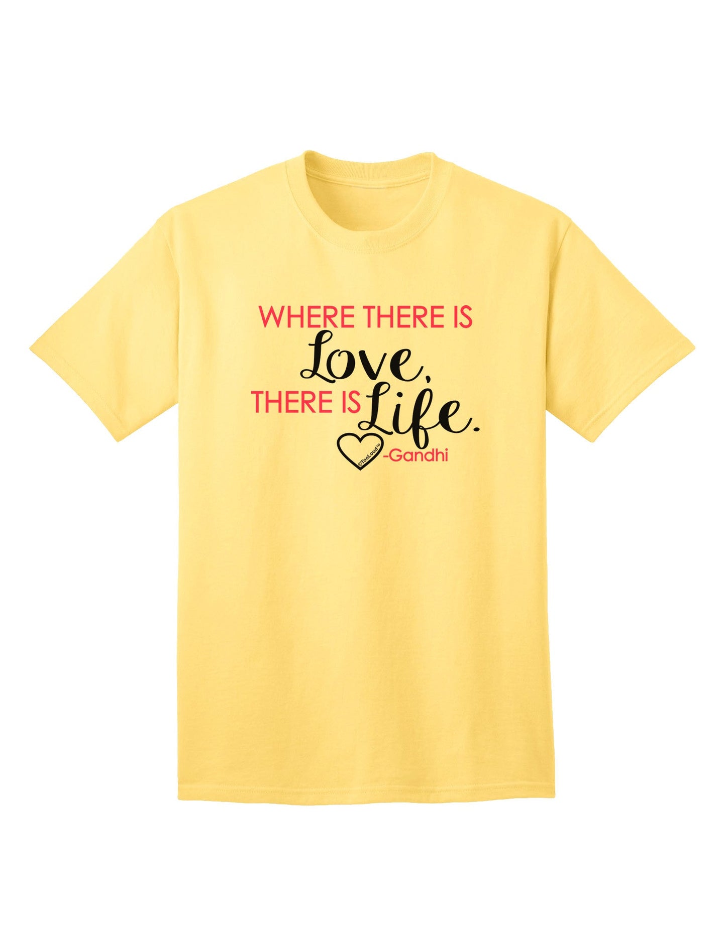 Gandhi Adult T-Shirt - A Symbol of Love by TooLoud-Mens T-shirts-TooLoud-Yellow-Small-Davson Sales