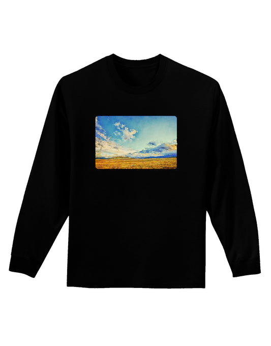 Garden of the Gods Watercolor Adult Long Sleeve Dark T-Shirt-TooLoud-Black-Small-Davson Sales