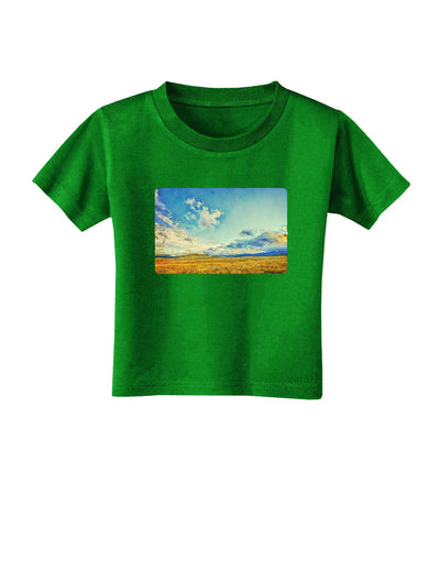 Garden of the Gods Watercolor Toddler T-Shirt Dark-Toddler T-Shirt-TooLoud-Clover-Green-2T-Davson Sales