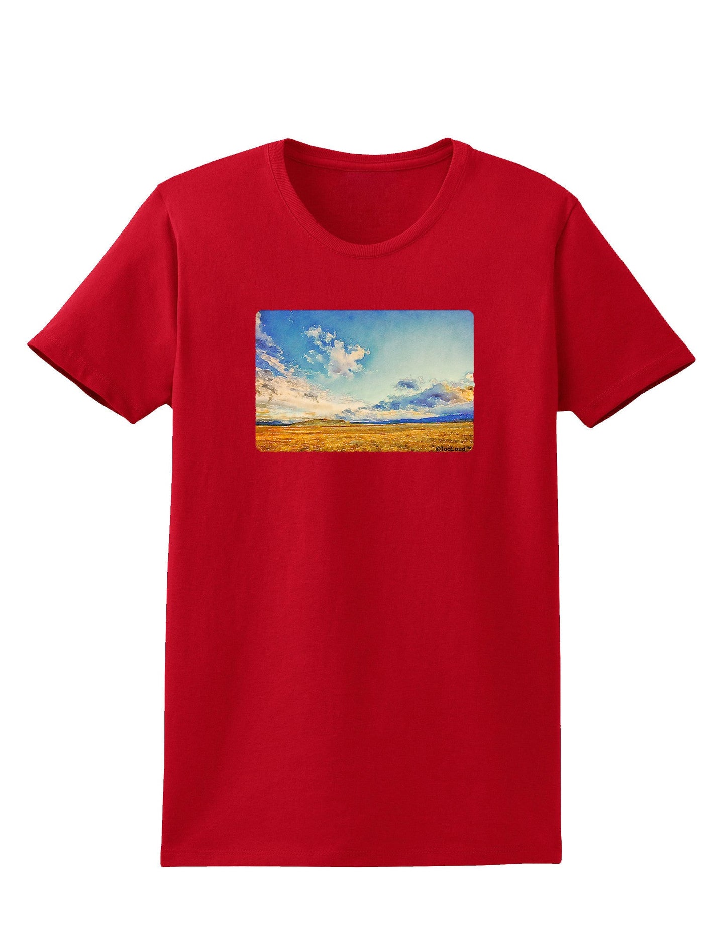 Garden of the Gods Watercolor Womens Dark T-Shirt-TooLoud-Red-X-Small-Davson Sales