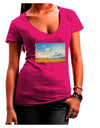 Garden of the Gods Watercolor Womens V-Neck Dark T-Shirt-Womens V-Neck T-Shirts-TooLoud-Hot-Pink-Juniors Fitted Small-Davson Sales