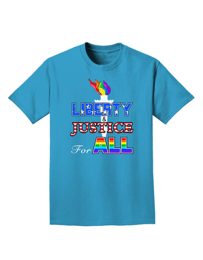 Gay Equality Liberty Justice for All Adult Dark T-Shirt-Mens T-Shirt-TooLoud-Turquoise-Small-Davson Sales