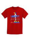 Gay Equality Liberty Justice for All Childrens Dark T-Shirt-Childrens T-Shirt-TooLoud-Red-X-Small-Davson Sales