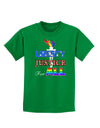 Gay Equality Liberty Justice for All Childrens Dark T-Shirt-Childrens T-Shirt-TooLoud-Kelly-Green-X-Small-Davson Sales