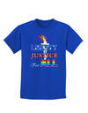 Gay Equality Liberty Justice for All Childrens Dark T-Shirt-Childrens T-Shirt-TooLoud-Royal-Blue-X-Small-Davson Sales