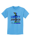 Gay Equality Liberty Justice for All Childrens T-Shirt-Childrens T-Shirt-TooLoud-Aquatic-Blue-X-Small-Davson Sales