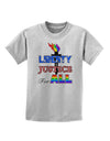 Gay Equality Liberty Justice for All Childrens T-Shirt-Childrens T-Shirt-TooLoud-AshGray-X-Small-Davson Sales