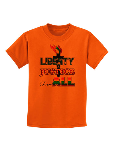 Gay Equality Liberty Justice for All Childrens T-Shirt-Childrens T-Shirt-TooLoud-Orange-X-Small-Davson Sales