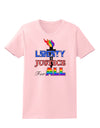 Gay Equality Liberty Justice for All Womens T-Shirt-Womens T-Shirt-TooLoud-PalePink-X-Small-Davson Sales