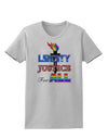 Gay Equality Liberty Justice for All Womens T-Shirt-Womens T-Shirt-TooLoud-AshGray-X-Small-Davson Sales