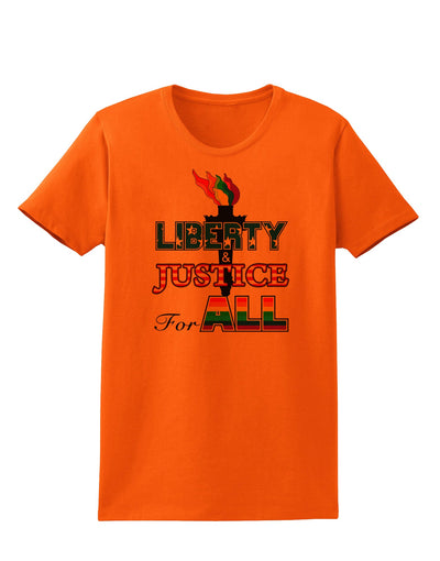 Gay Equality Liberty Justice for All Womens T-Shirt-Womens T-Shirt-TooLoud-Orange-X-Small-Davson Sales