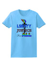 Gay Equality Liberty Justice for All Womens T-Shirt-Womens T-Shirt-TooLoud-Aquatic-Blue-X-Small-Davson Sales