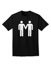 Gay Men Holding Hands Symbol Adult Dark T-Shirt-Mens T-Shirt-TooLoud-Black-Small-Davson Sales