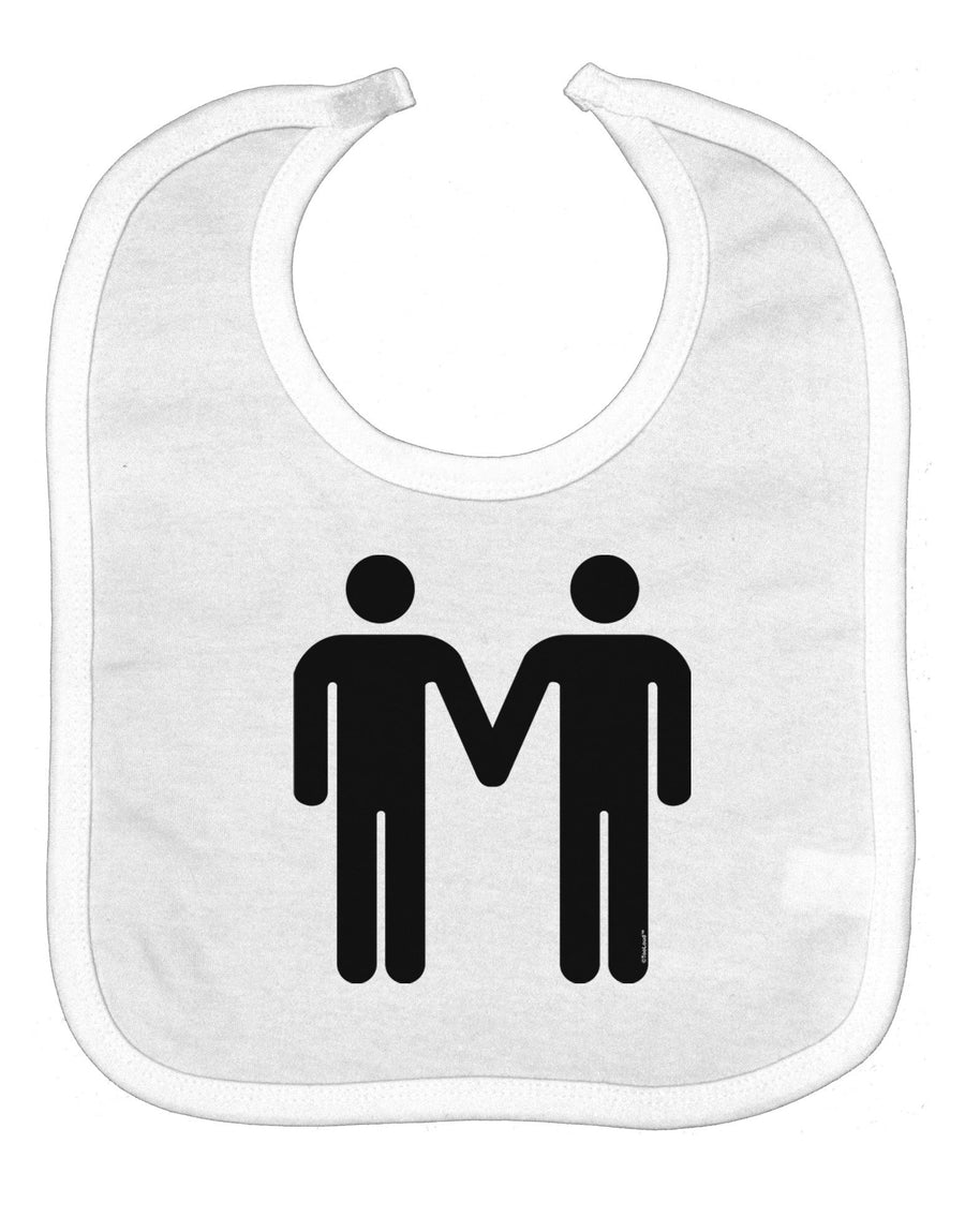 Gay Men Holding Hands Symbol Baby Bib