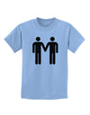 Gay Men Holding Hands Symbol Childrens T-Shirt-Childrens T-Shirt-TooLoud-Light-Blue-X-Small-Davson Sales