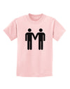 Gay Men Holding Hands Symbol Childrens T-Shirt-Childrens T-Shirt-TooLoud-PalePink-X-Small-Davson Sales