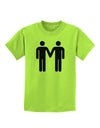 Gay Men Holding Hands Symbol Childrens T-Shirt-Childrens T-Shirt-TooLoud-Lime-Green-X-Small-Davson Sales