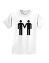 Gay Men Holding Hands Symbol Childrens T-Shirt-Childrens T-Shirt-TooLoud-White-X-Small-Davson Sales