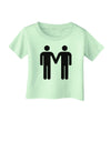 Gay Men Holding Hands Symbol Infant T-Shirt-Infant T-Shirt-TooLoud-Light-Green-06-Months-Davson Sales