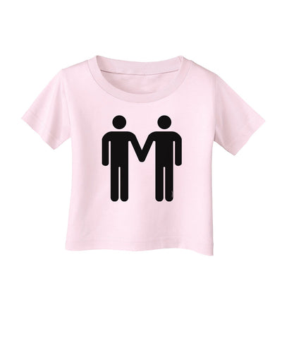 Gay Men Holding Hands Symbol Infant T-Shirt-Infant T-Shirt-TooLoud-Light-Pink-06-Months-Davson Sales