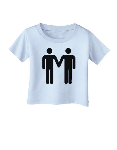 Gay Men Holding Hands Symbol Infant T-Shirt-Infant T-Shirt-TooLoud-Light-Blue-06-Months-Davson Sales