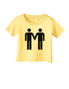 Gay Men Holding Hands Symbol Infant T-Shirt-Infant T-Shirt-TooLoud-Daffodil-Yellow-06-Months-Davson Sales