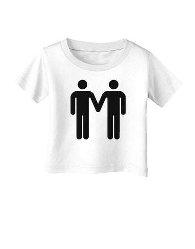 Gay Men Holding Hands Symbol Infant T-Shirt-Infant T-Shirt-TooLoud-White-06-Months-Davson Sales