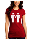 Gay Men Holding Hands Symbol Juniors Crew Dark T-Shirt-T-Shirts Juniors Tops-TooLoud-Red-Juniors Fitted Small-Davson Sales