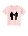 Gay Men Holding Hands Symbol Toddler T-Shirt-Toddler T-Shirt-TooLoud-Light-Pink-2T-Davson Sales